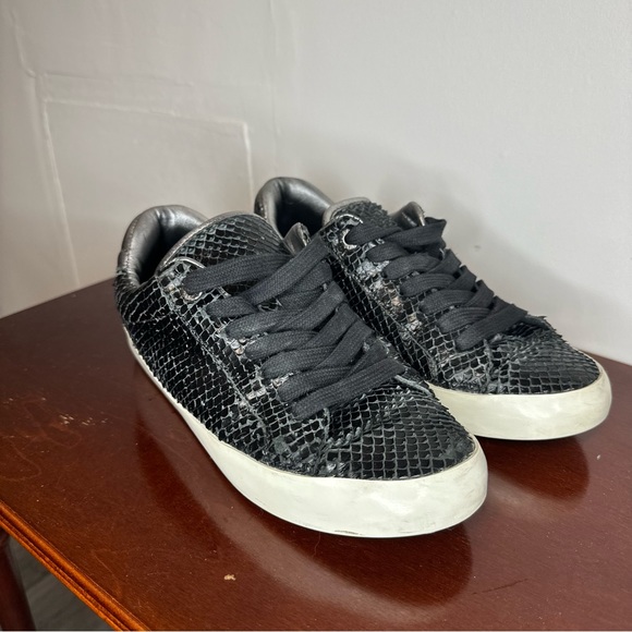 Zadig&Voltaire Women’s Python Leather Low sneakers - Size 5, black - Picture 2 of 10